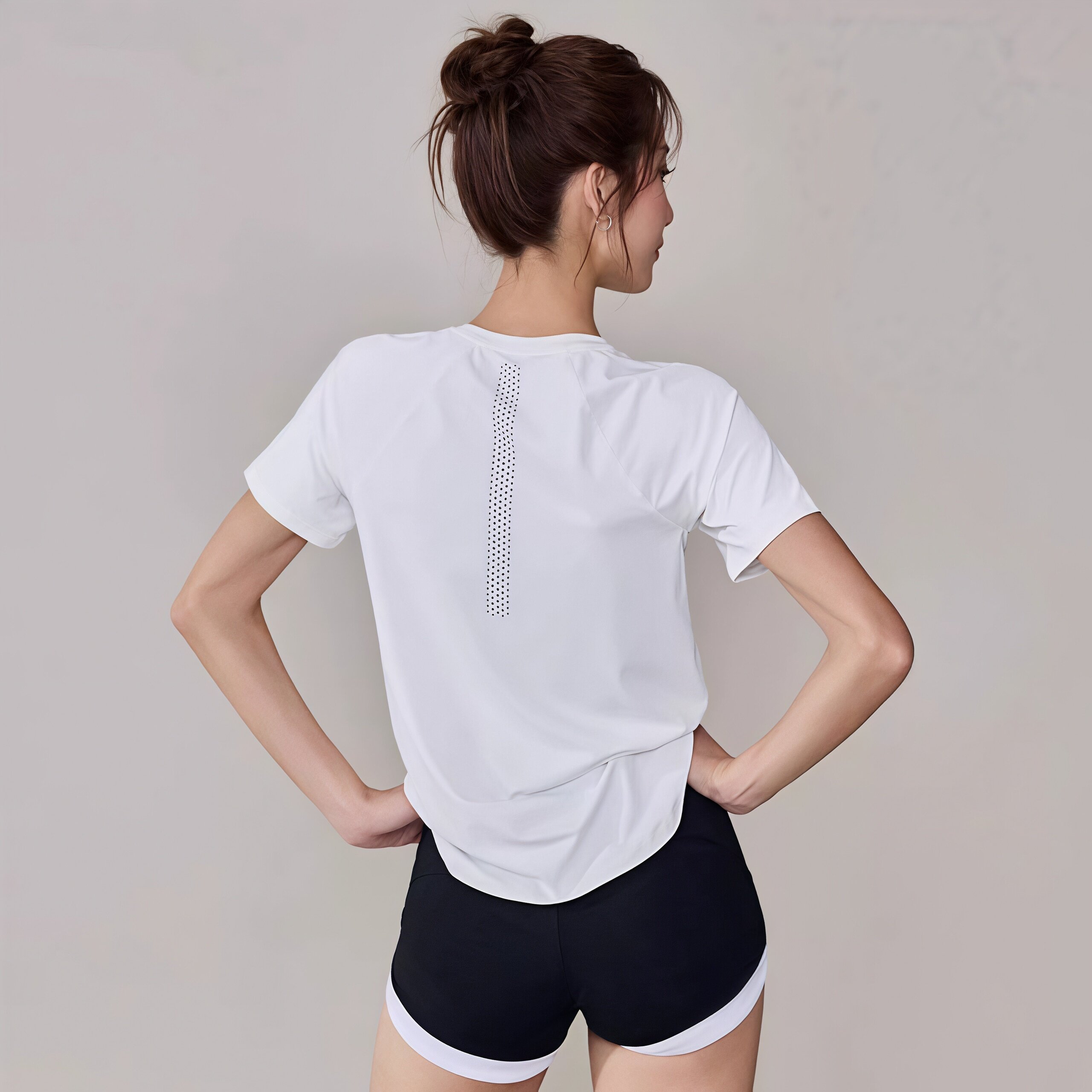 LULU女速干网眼短袖宽松健身衣