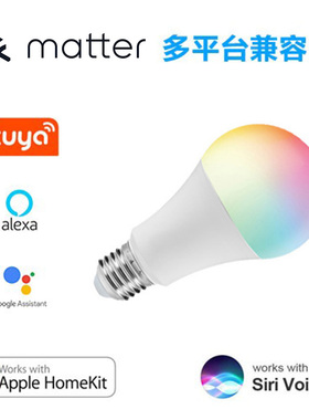 Matter homekit智能灯泡远程控制可调色调亮度SIRI语音