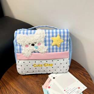 CHEN 狗狗收纳袋晚安可爱化妆包洗漱包女收纳哈哈小狗便携毛绒