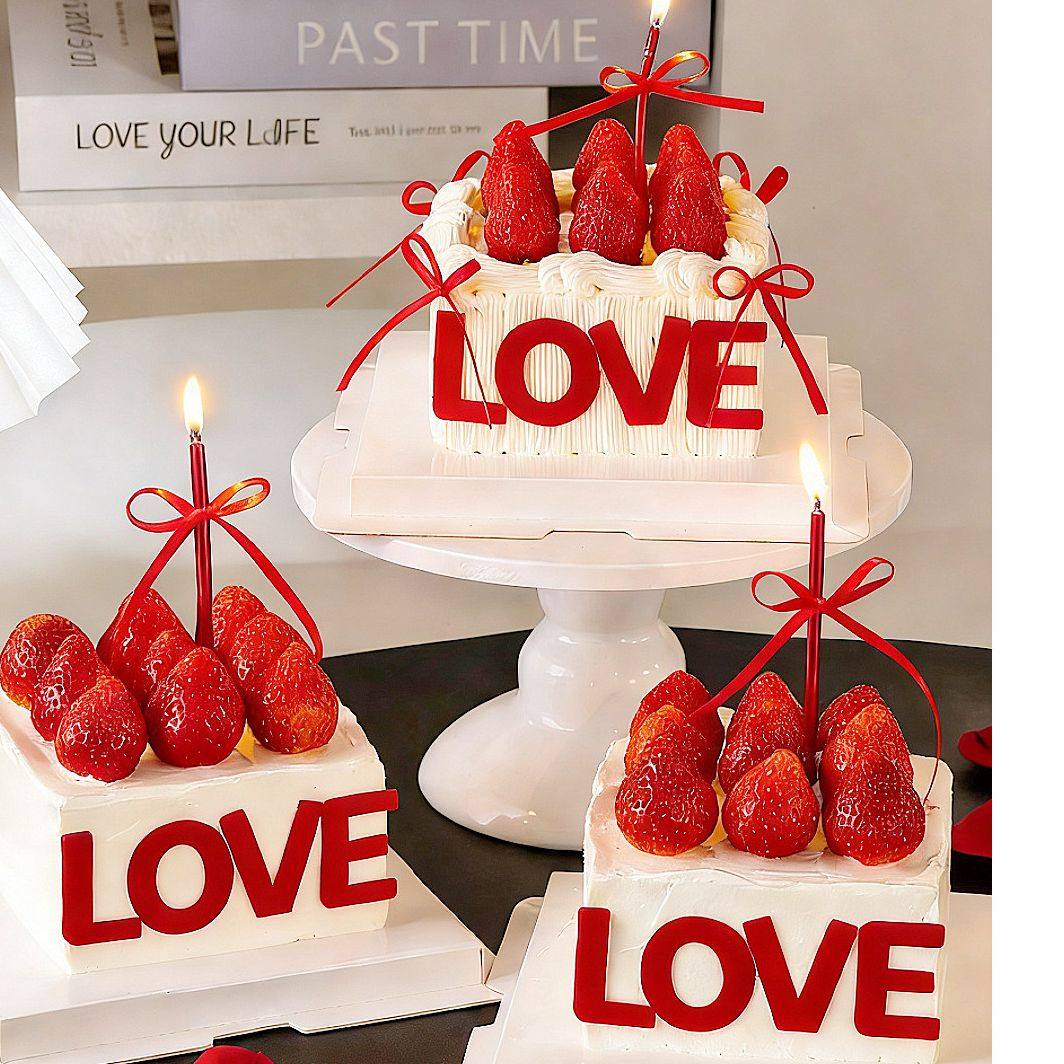 214情人节红色love亚克力草莓蛋糕装饰插件情侣告白求婚烘焙插牌,节庆用品/礼品,节日装扮用品,淘宝优惠券,粉丝福利购,淘宝优惠卷