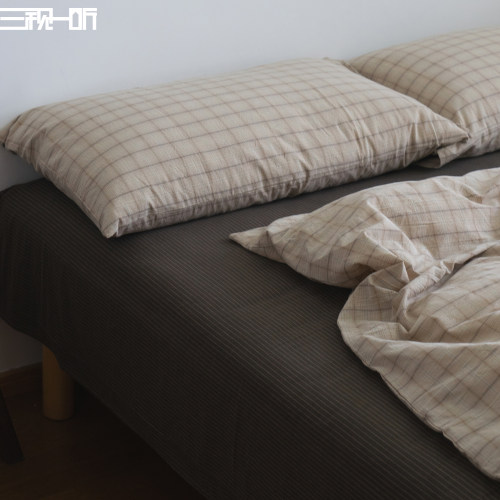 侘寂文艺丨全棉色织水洗棉四件套