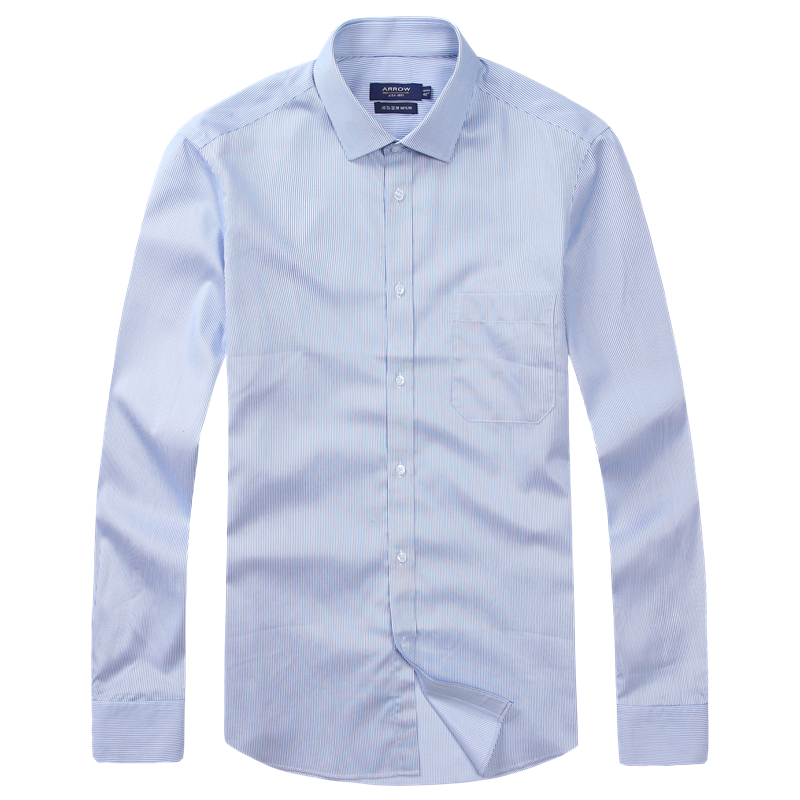 arrow衬衫美国箭牌衬衫男士长袖纯棉衬衣液氨整理免烫衬衫正品