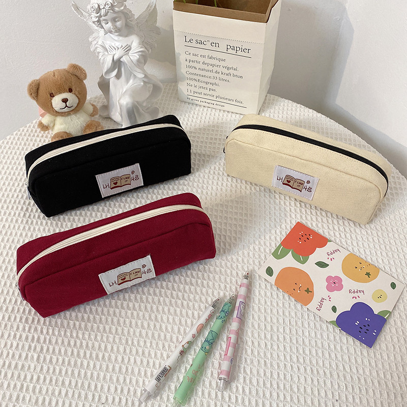 ins原创韩系文具盒网红帆布少女心简约大容量高颜值中小学生新款,文具电教/文化用品/商务用品,笔袋,淘宝优惠券,粉丝福利购,淘宝优惠卷