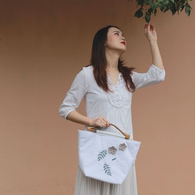 手工文艺古典风女士手提包