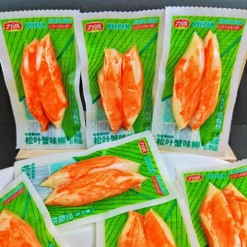 【力诚-手撕蟹味柳】海味即食低脂蟹条棒火锅炙烤散称小零食