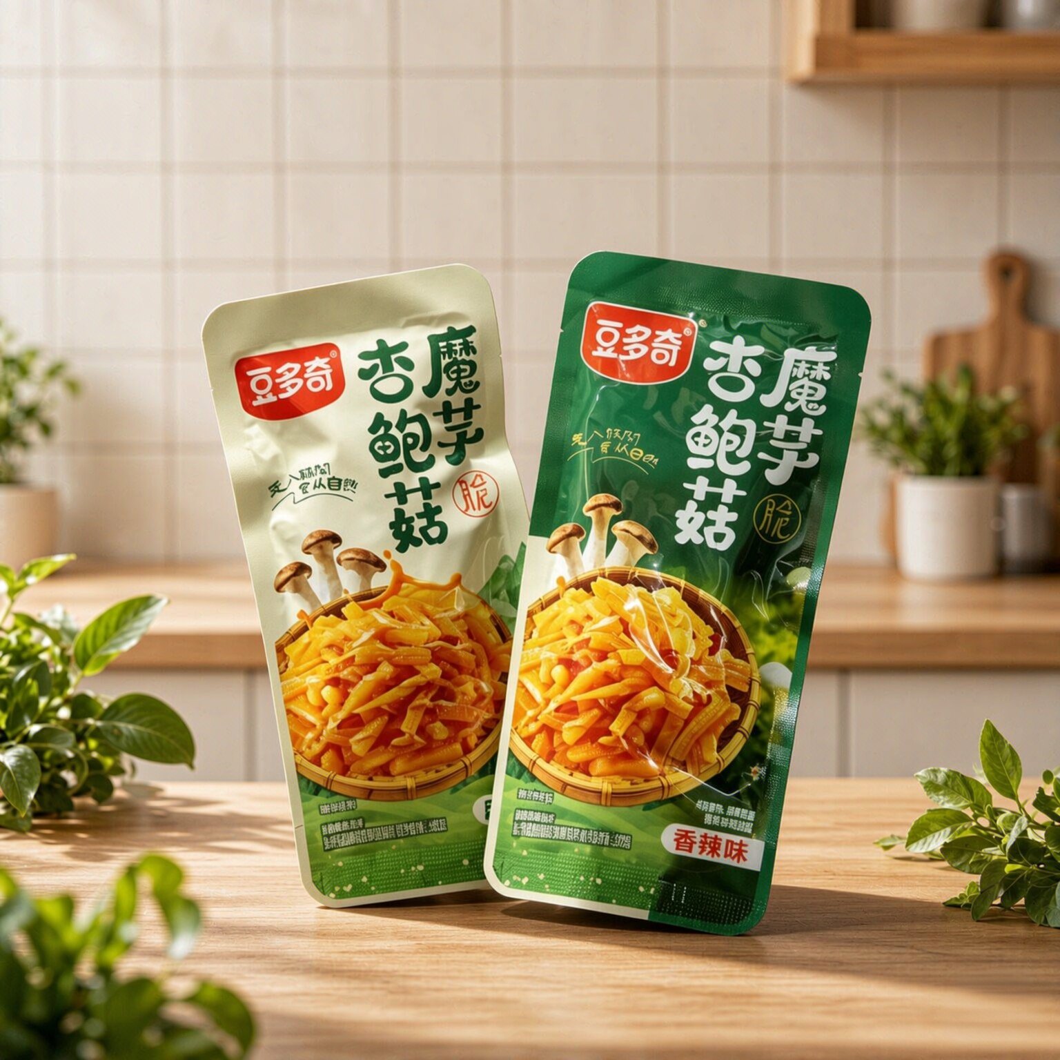 豆多奇魔芋杏鲍菇麻辣味香辣味开袋即食休闲零食