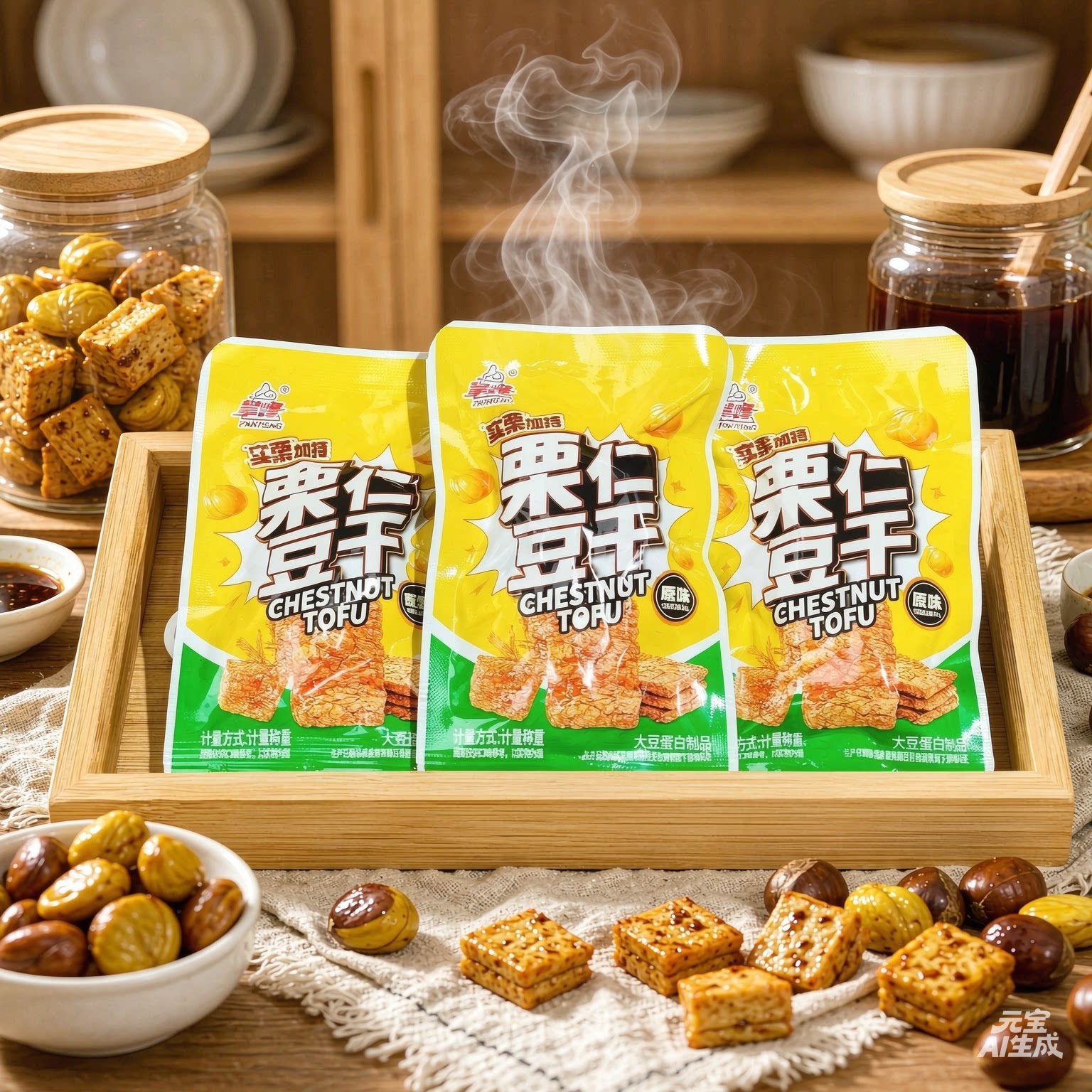 攀峰栗仁豆干板栗仁即食小包装原味办公宿舍休闲小零食
