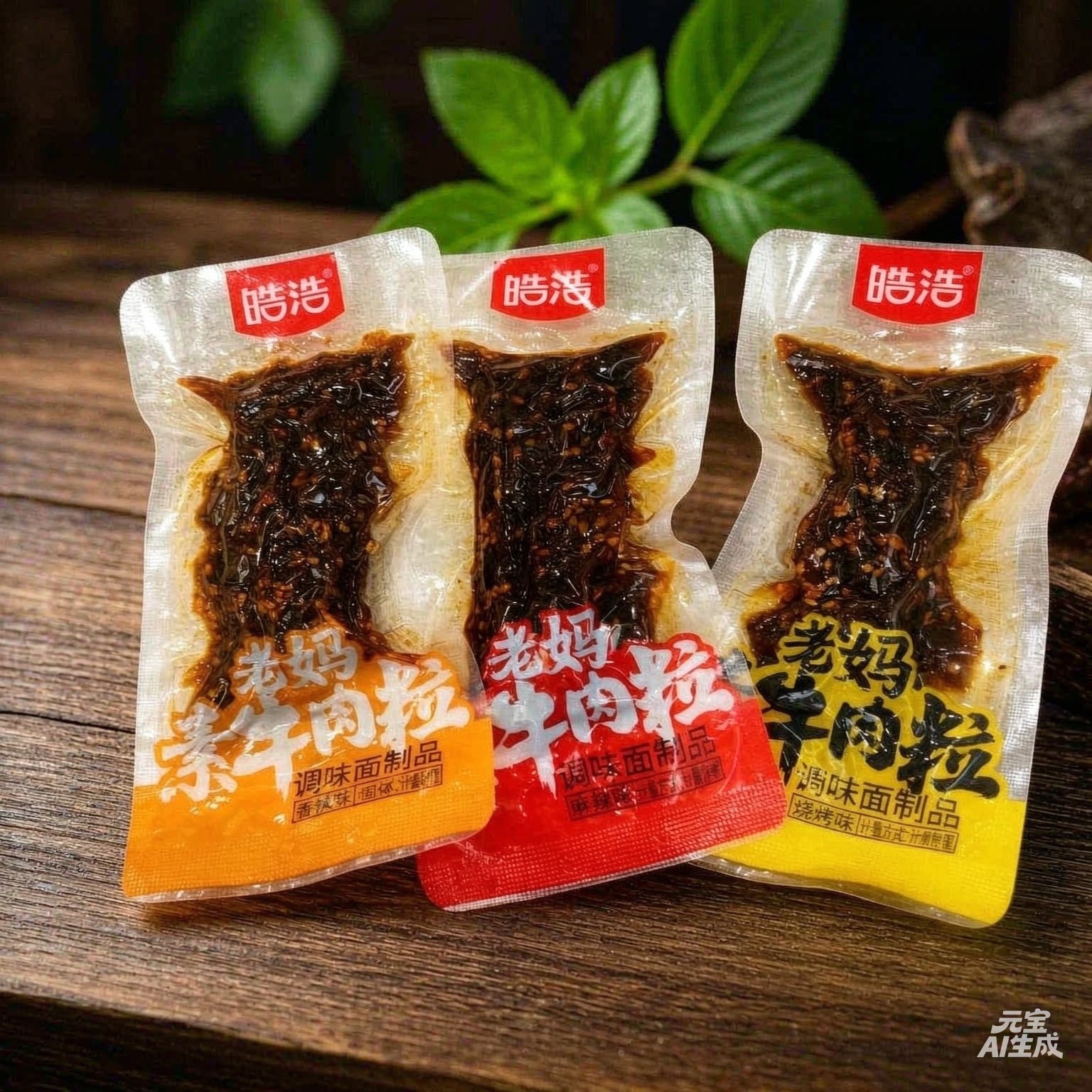 皓浩老妈素牛肉粒香辣麻辣烧烤混合味童年怀旧小包装便宜辣条零食