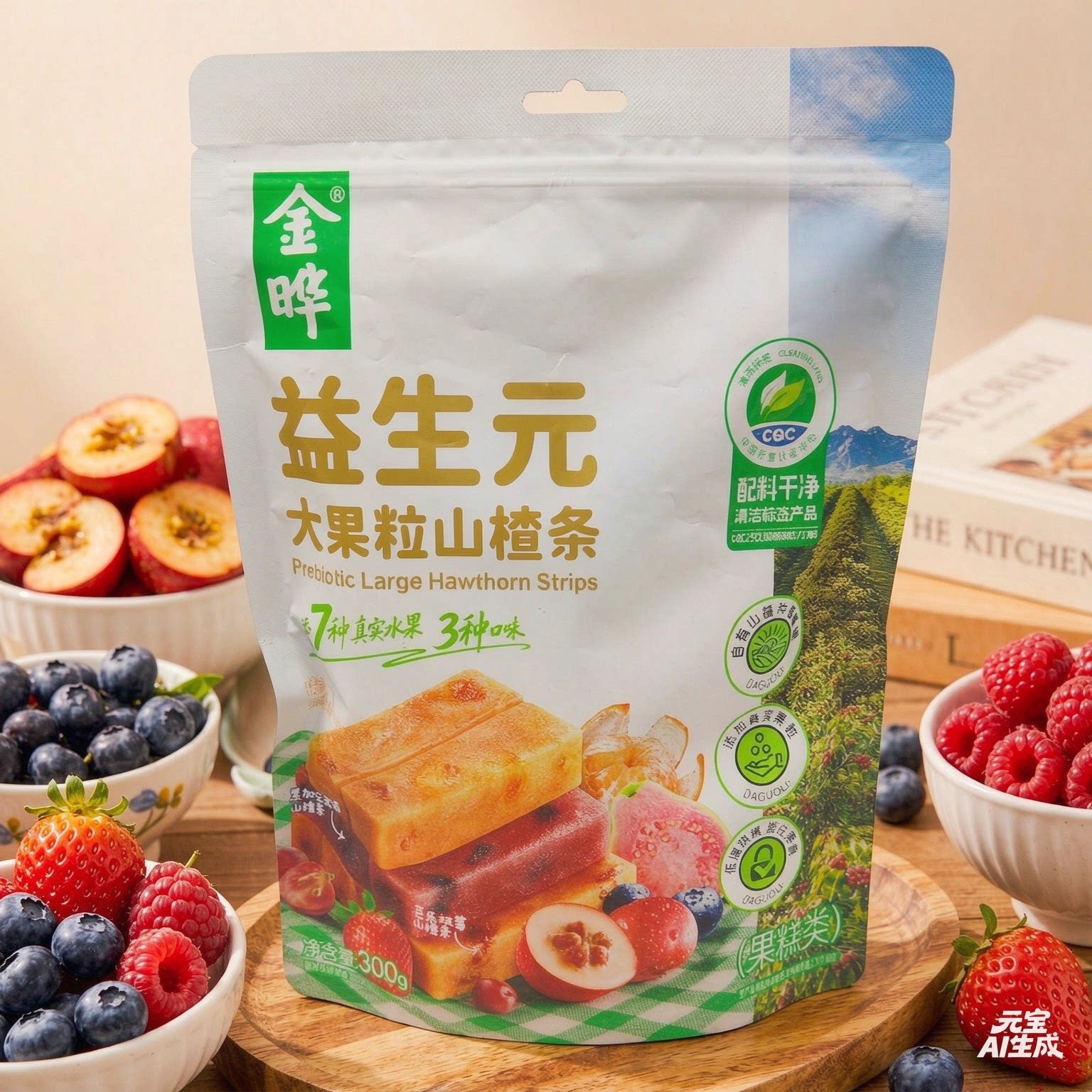 金晔益生元大果粒山楂条独立包装山楂开胃解腻