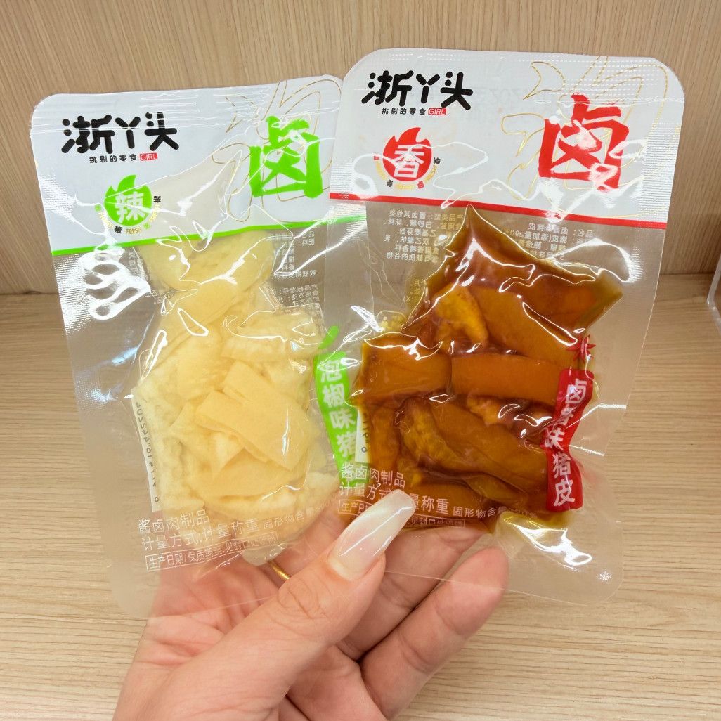 浙丫头泡椒猪皮泡卤味猪皮下酒小菜卤味猪皮即食零食小吃