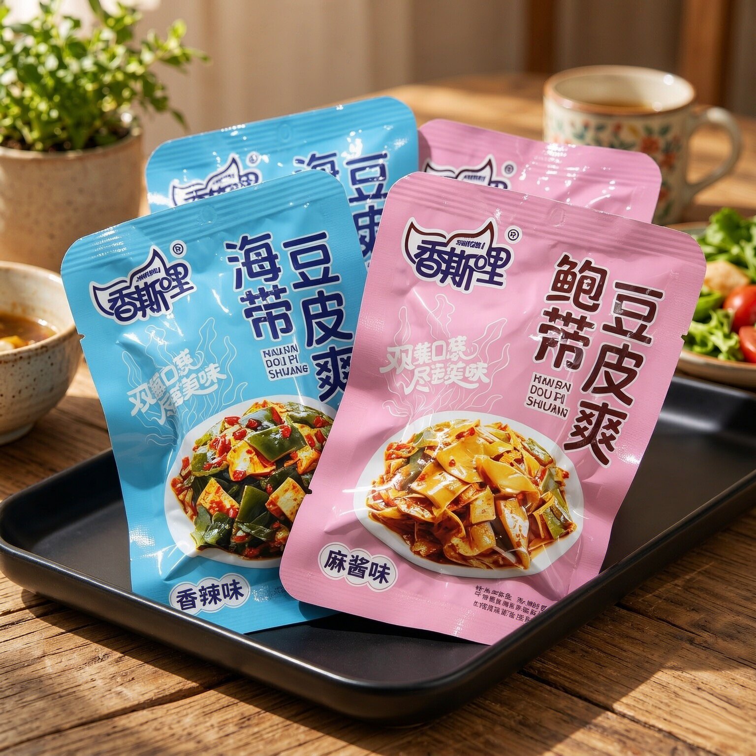 香斯哩豆皮爽海带香辣味豆皮爽鲍菇办公休闲解馋小零食