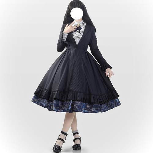 【FD原创设计】麓露 条纹窄袖一粒扣风衣外套 米色/绀色补款