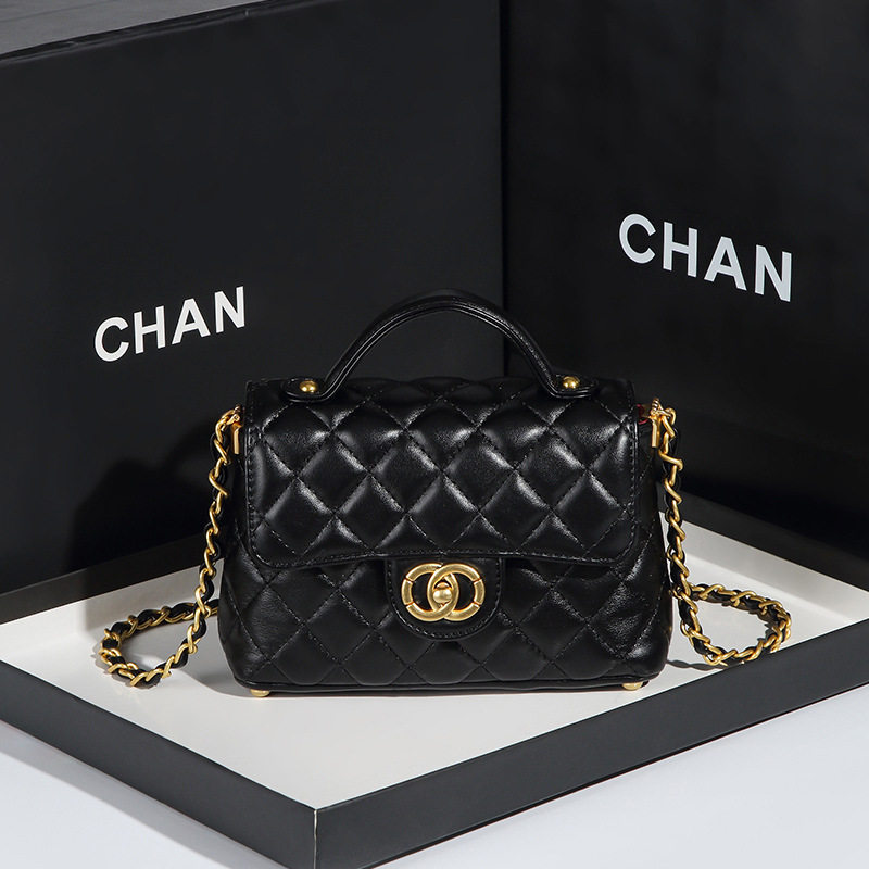 韩版小香风菱格链条手提包包女日常夏季新款时尚百搭单肩斜挎小包