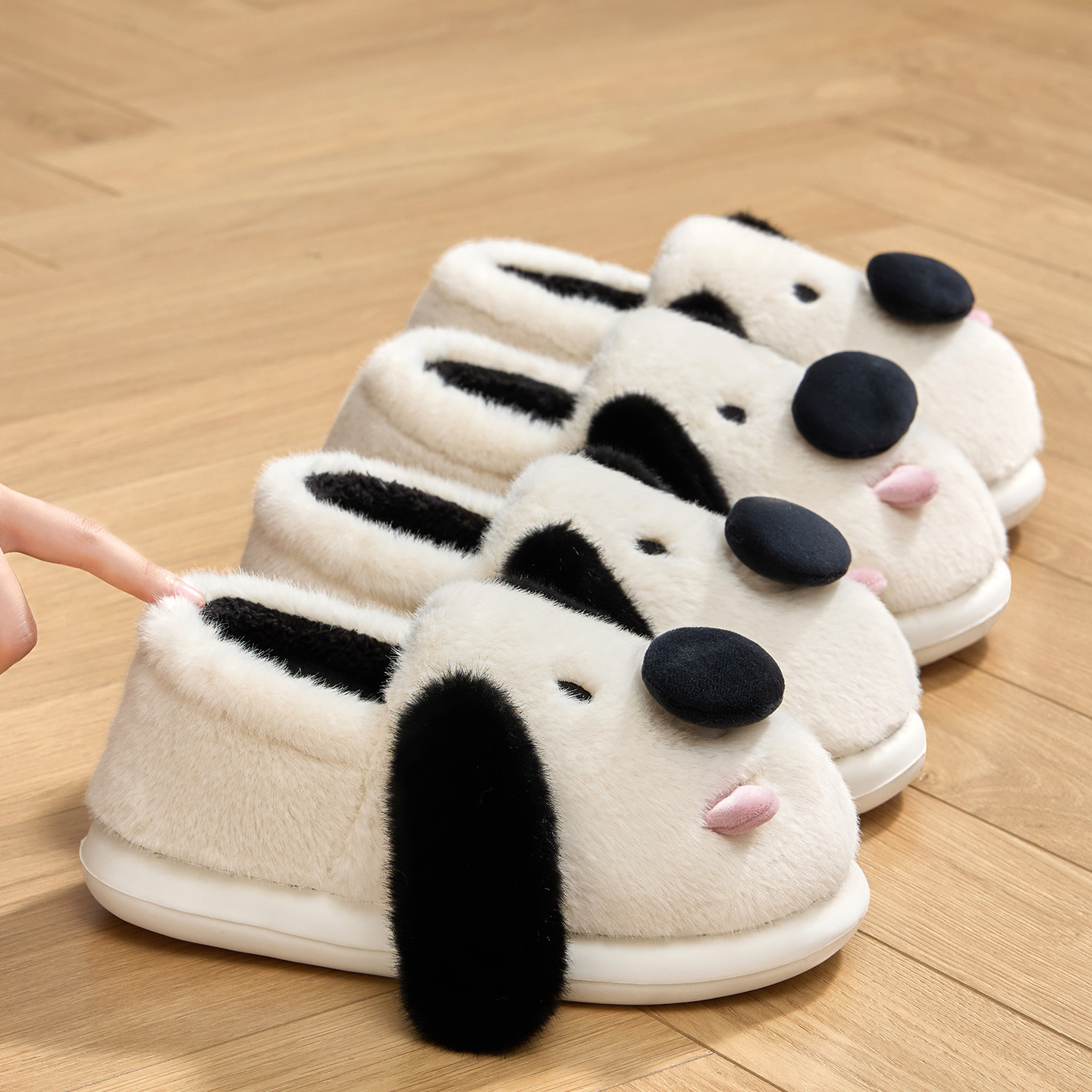 利达妮棉鞋男冬室内家居防滑保暖情侣居家用包跟软底冬款毛拖鞋女