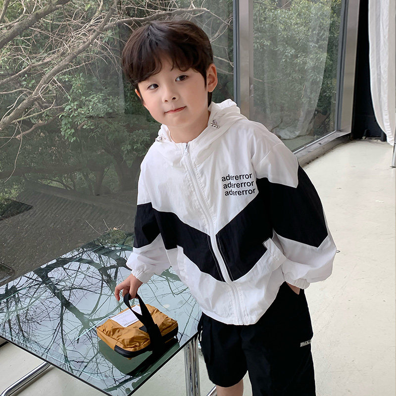 아동용 자외선 차단 의류 남아용 여름용 얇은 자외선 차단 의류  용 피부 의류 에어컨 셔츠 재킷 2024 새로운 여름 의류