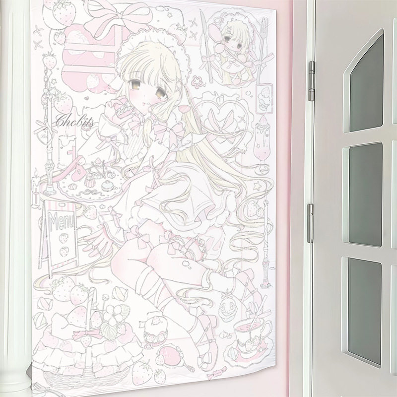 ins可爱天使女孩背景墙挂布心宿舍卧室床头背景布出租房墙布,居家布艺,挂毯/壁毯,淘宝优惠券,粉丝福利购,淘宝优惠卷