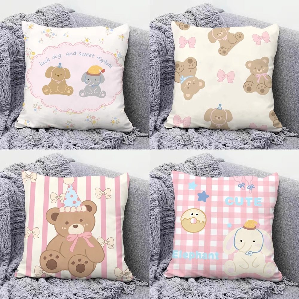 甜美小熊抱枕双面甜甜心沙发客厅抱枕学生宿舍床头枕头可拆洗,居家布艺,午睡枕,淘宝优惠券,粉丝福利购,淘宝优惠卷