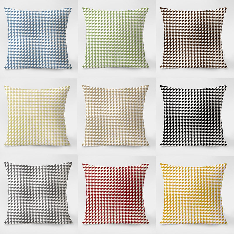 轻奢千鸟格抱枕沙发客厅靠垫靠枕头套格子护腰靠背含芯车用办公室,居家布艺,靠垫/抱枕,淘宝优惠券,粉丝福利购,淘宝优惠卷