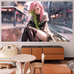 英雄联盟金克丝动漫双城之战背景布网红房间布置挂布卧室装饰挂毯