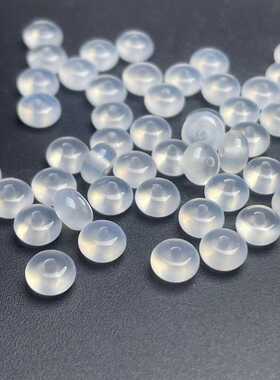 天然玛瑙白色算盘珠63m手