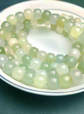 天然老型和田玉8毫米手串