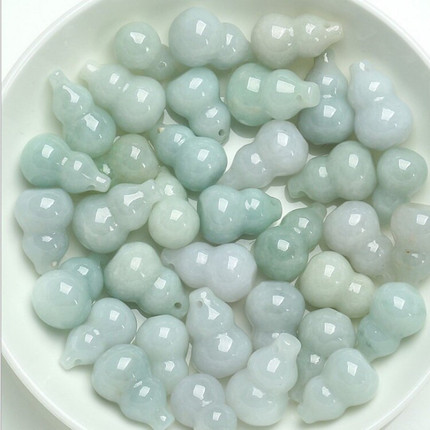 天然A货翡翠葫芦吊坠玉石散珠 缅甸玉器小葫芦挂件