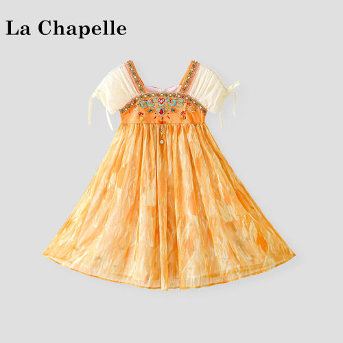 La Chapelle【拉夏贝尔】夏季新中式古风女童超仙连衣裙LD2967