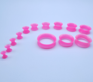 闪粉硅胶软耳扩喇叭口扩耳器大耳洞网红潮人扩大耳洞塑料防臭饰品