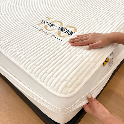 A类100纯棉刺绣夹棉防滑床笠