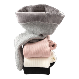 宝宝打底裤秋冬纯棉加厚女童白色连裤袜冬季大pp屁屁婴儿袜子春秋