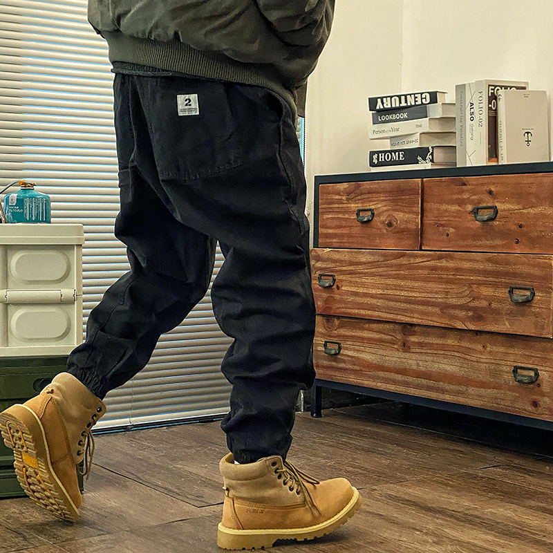 长裤哈伦裤潮流拼接裤子