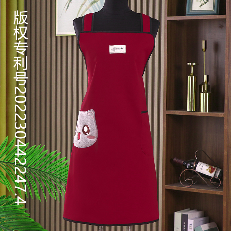 围裙蓓诺姿PVC纯色手工防水纯色