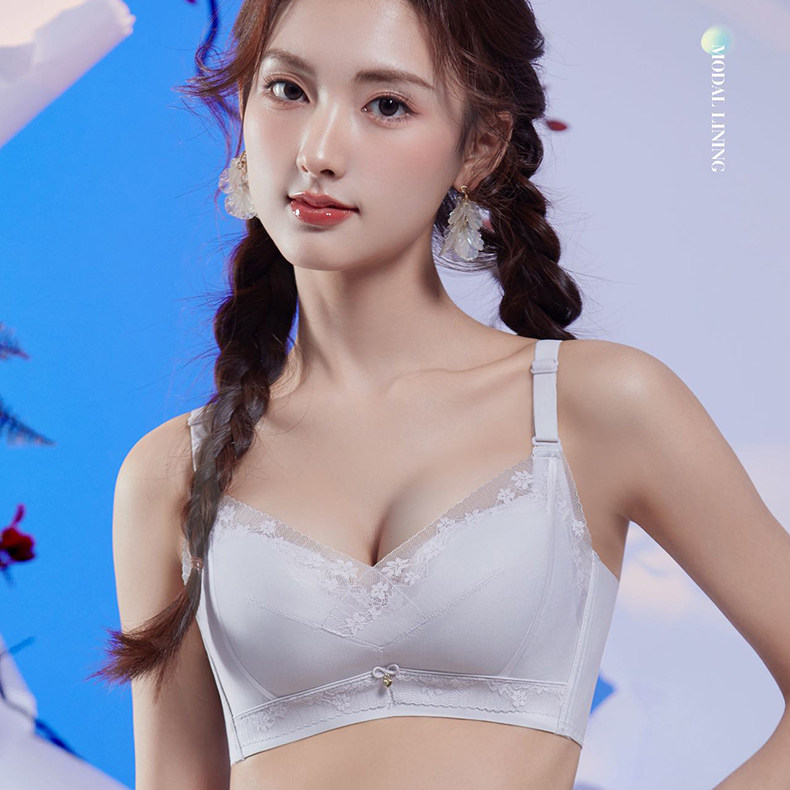 诗曼芬内衣C52060小胸显大无钢圈上托提胸加厚手掌杯A杯聚拢文胸