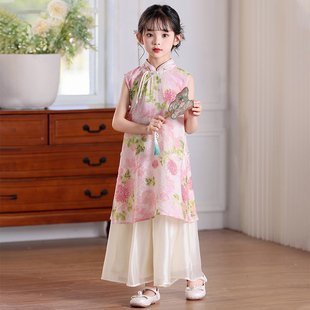 汉服女童2026新款夏季儿童中国风旗袍女孩日常可穿古风新中式套装