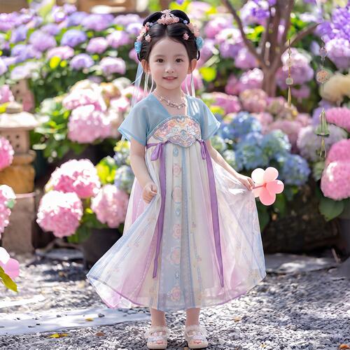 女童汉服夏季2026新款儿童国风仙气薄款公主连衣裙小女孩古装裙子