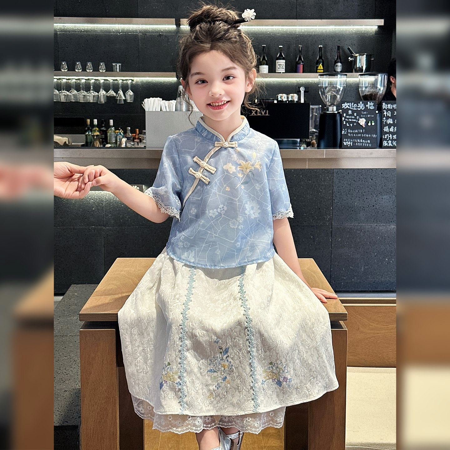 汉服女童2026新款夏季儿童国风旗袍中式套装女孩日常可穿古风裙子