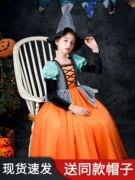 Bé Gái Trang Phục Hóa Trang Halloween Bí Ngô Đầm Công Chúa Trẻ Em Cosplay Phù Thủy Hứa Cô Gái Thể Hiện Đảng