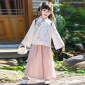 春季 儿童日常可穿国风唐装 2026新款 新中式 两件套童装 女童汉服套装