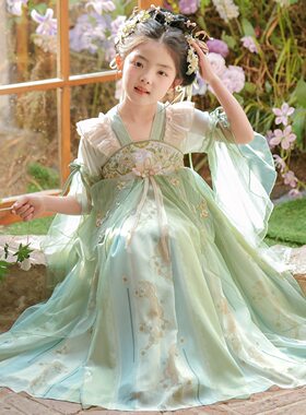 汉服女童夏季2026新款儿童古风超仙连衣裙中国风小女孩古装公主裙