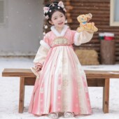 裙子冬季 儿童仙气古装 小女孩国风加绒连衣裙 2026新款 汉服女童冬装