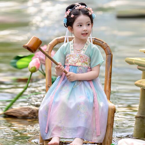 女童汉服2026新款夏季儿童国风仙气薄款公主连衣裙小女孩古装裙子
