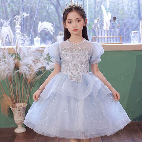 女童礼服轻奢小众高端儿童生日钢琴演出服女孩花童婚礼公主蓬蓬裙