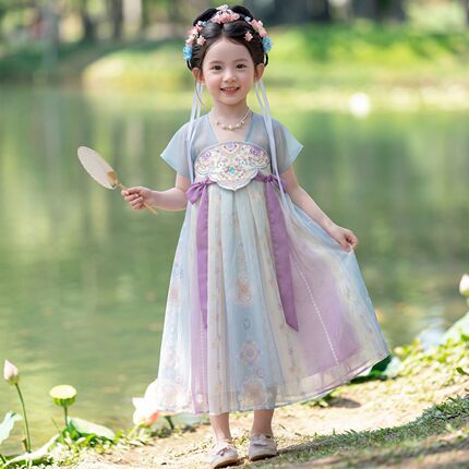 汉服女童夏季2026新款儿童古风仙气公主连衣裙小女孩薄款古装裙子