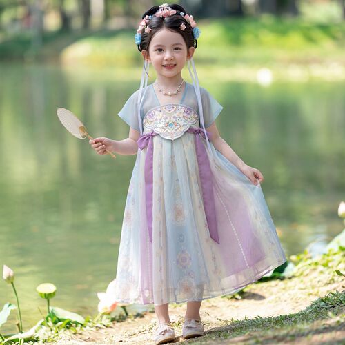 汉服女童夏季2026新款儿童古风仙气公主连衣裙小女孩薄款古装裙子