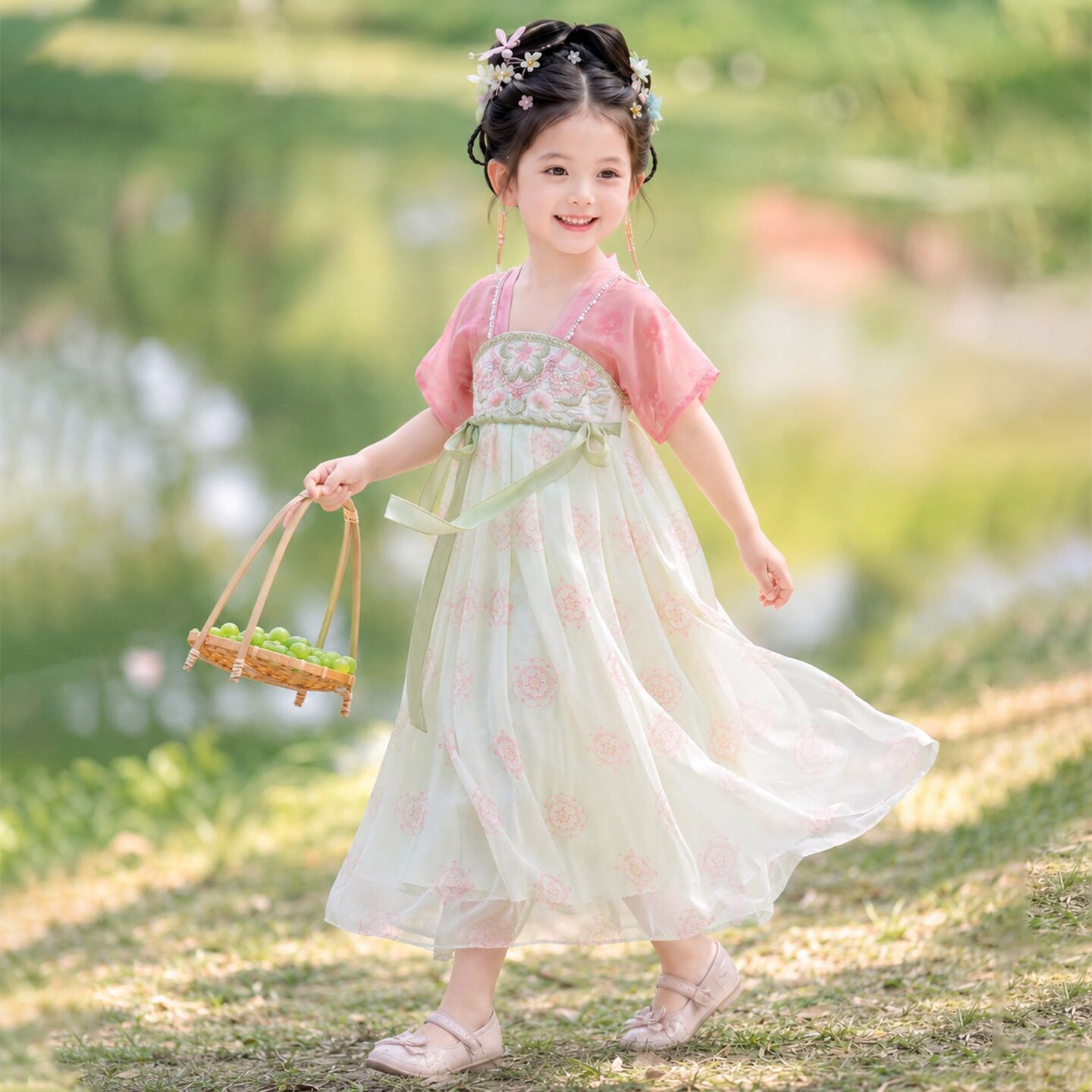 汉服女童2026夏季新款儿童古装国风公主连衣裙女宝宝薄款古风裙子