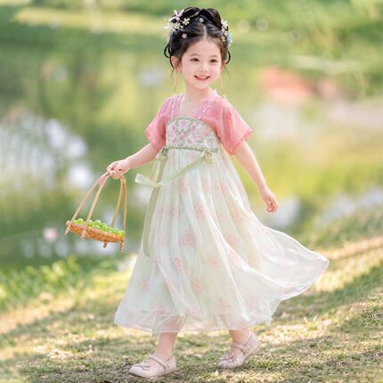 汉服女童2026夏季新款儿童古装国风公主连衣裙女宝宝薄款古风裙子
