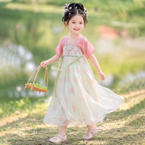 汉服女童2026夏季新款儿童古装国风公主连衣裙女宝宝薄款古风裙子