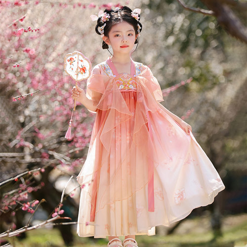 汉服女童夏季超仙中国风连衣裙夏装2026新款唐装古风儿童古装裙子