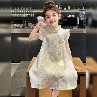 女童旗袍裙夏季2026新款儿童夏装国风连衣裙新中式小女孩夏款裙子