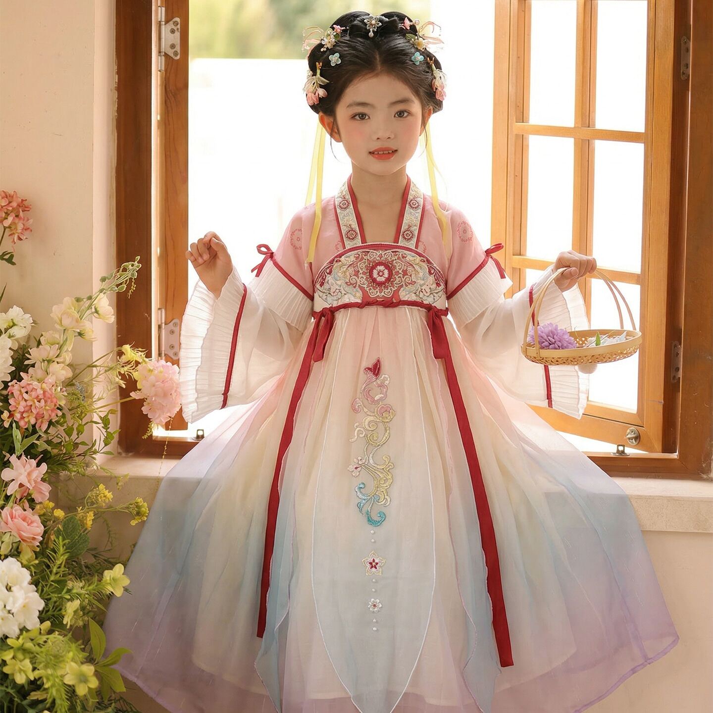 汉服女童春秋2026新款儿童古风超仙公主裙国风日常可穿唐装连衣裙图片